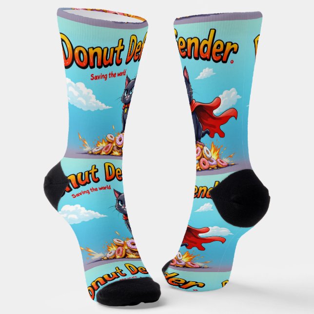 Bright Socks RANDOPIX Donut Defender Cat 0039515 (Angled)