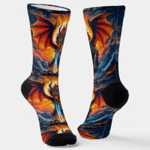 Bright Socks UNISEX Dragon With Sword 0040758