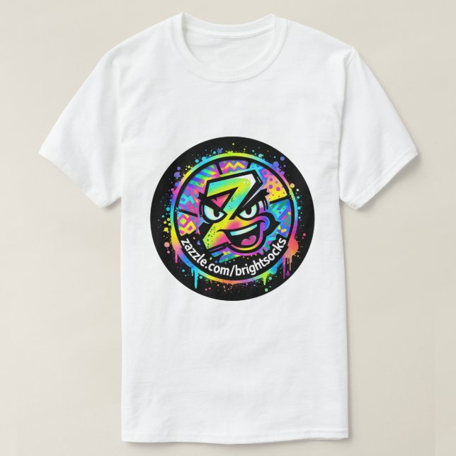 Bright Socks Z Logo T-Shirt (Design Front)