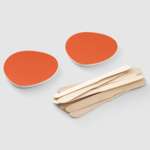 Bright Solid Orange Background Hand Fan