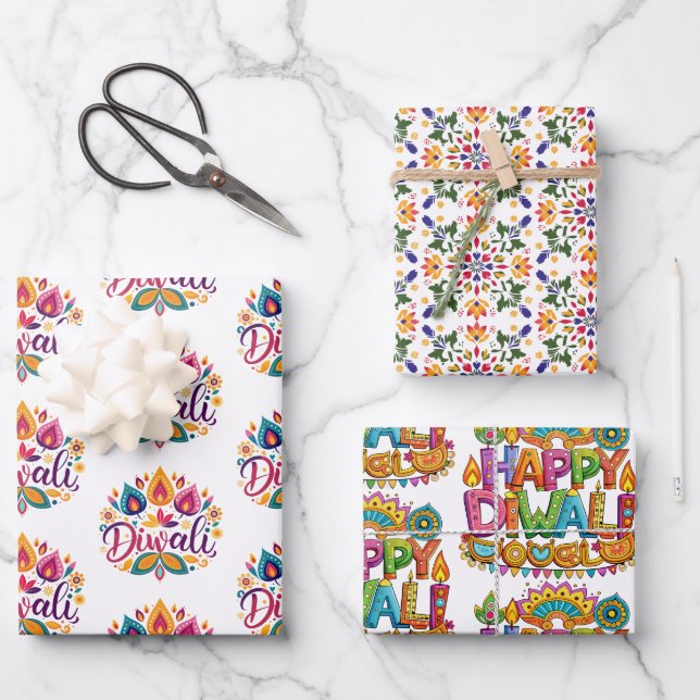 Bright South Asian Wrapping Paper Sheet (Front)