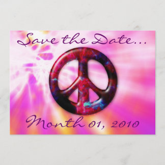 Bright Space Peace Sign Invitations