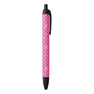 Bright Sparkle Star Pink Mermaid Scale Black Ink Pen