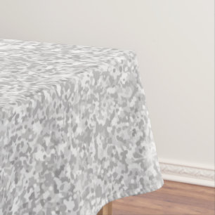 Bright Sparkle White Silver Colour Merry Christmas Tablecloth