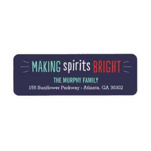 Bright Spirits Holiday Address Labels