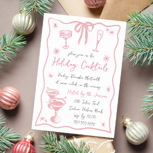 Bright Spirits   Holiday Cocktail Party Invitation