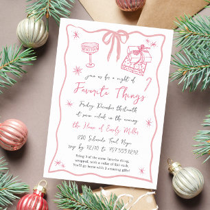 Bright Spirits Holiday Favourite Things Party Invitation