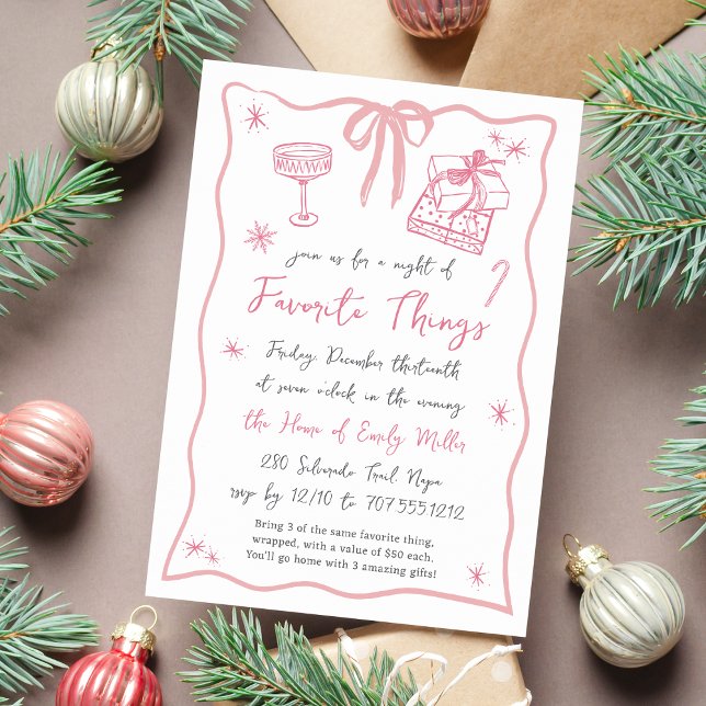 Bright Spirits | Holiday Favourite Things Party Invitation (Creator Uploaded)