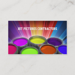 Bright Splash Painter Contractor Construction Card