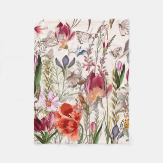 Bright spring field. Romantic pattern Fleece Blanket