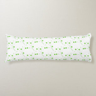 Bright Spring Green Flowers, Small Floral Print Body Cushion