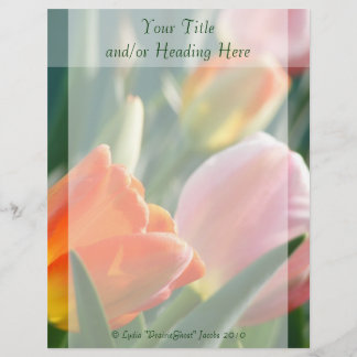 Bright Spring Tulips Letterhead