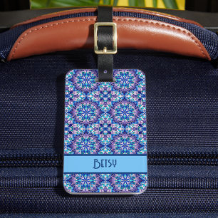 Bright - Stain Glass Bloom Luggage Tag