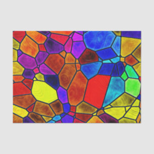 Bright Stained Glass Decoupage Tissue Paper