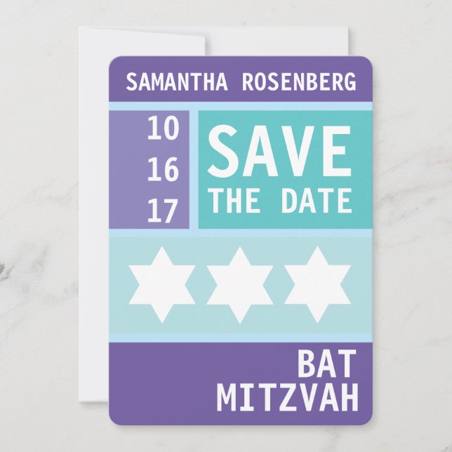Bright Star of David Save the Date (Front)