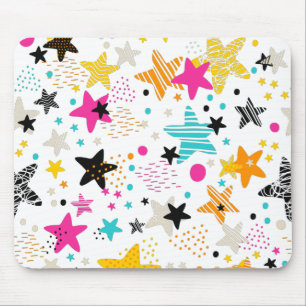Bright stars and dots mouse mat
