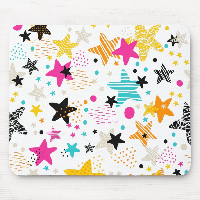 Bright stars and dots mouse mat (Front)