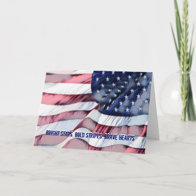 Bright Stars, Brave Hearts Veterans Day Card (Front)