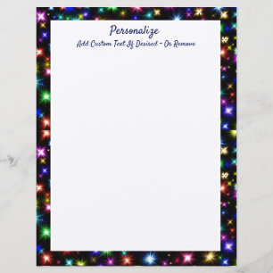 Bright Stars Fireworks Rainbow Colours Personalise