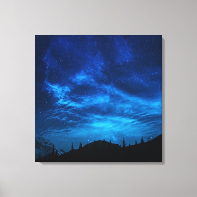 BRIGHT STARS IN A DARK AND BLUE SKY CANVAS PRINT (Front)