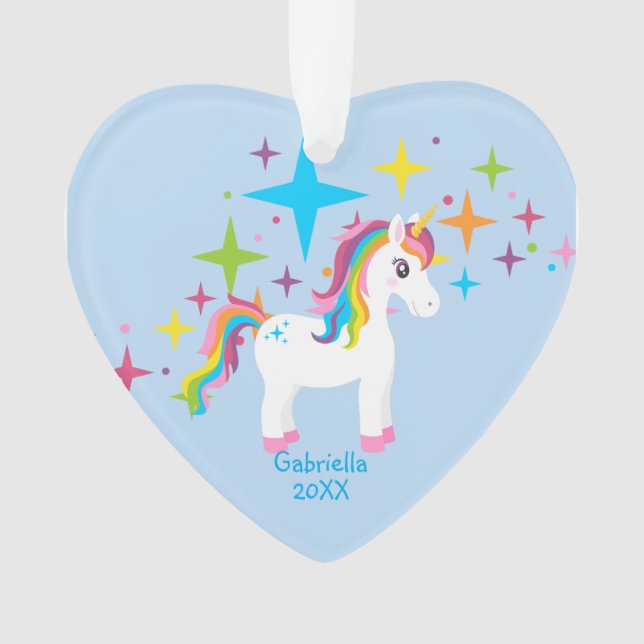 Bright Stars With Unicorn Ornament (Front)