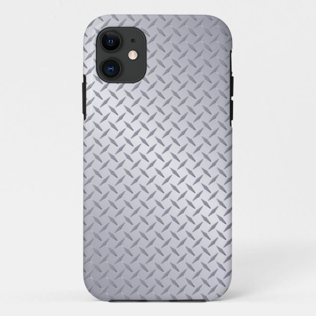 Bright Steel Diamond Plate Background Case-Mate iPhone Case (Back)