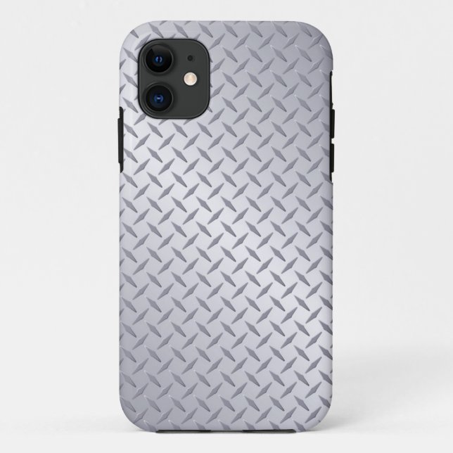 Bright Steel Diamond Plate Background Case-Mate iPhone Case (Back)