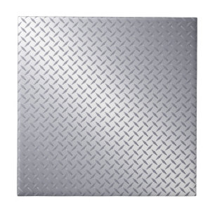 Bright Steel Diamond Plate Tile