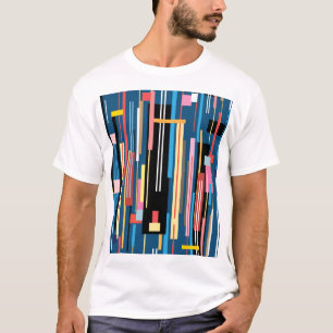 Bright Stripe Abstract Pattern T-Shirt