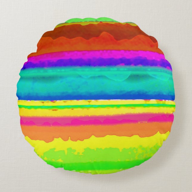 Bright Stripe Round Cushion (Front)