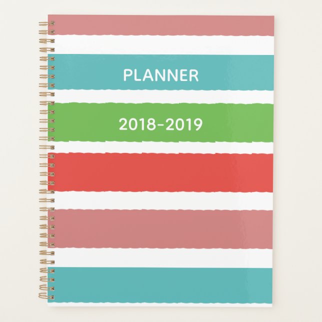 Bright Striped Planner (Front)