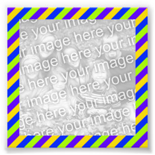 Bright Stripes Frame Photo Print