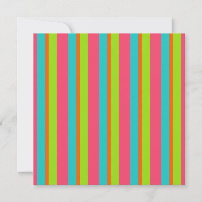 Bright Stripes Invitations (Front)