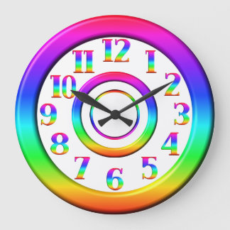 Bright Stylish Modern Colourful Large Clock