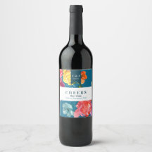 Bright Summer "Cheers" Wine Bottle Label