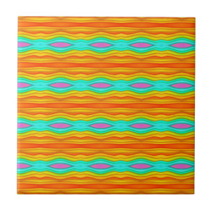 Bright Summer Coloured Abstract Tile