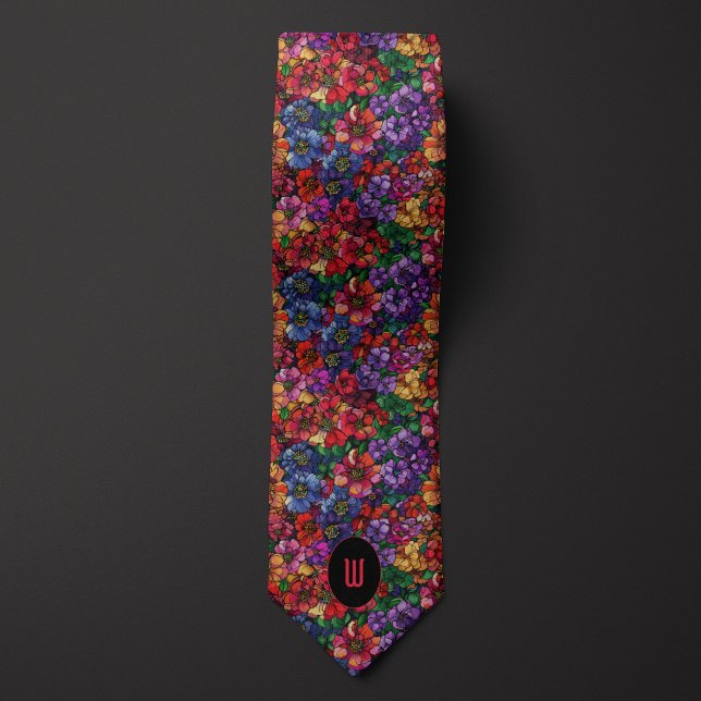 Bright Summer Colourful Floral Tie (Creator Uploaded)