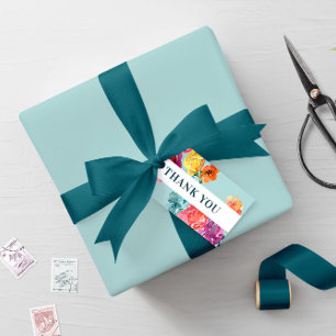 Bright Summer colourful "Thank you"  Gift Tags