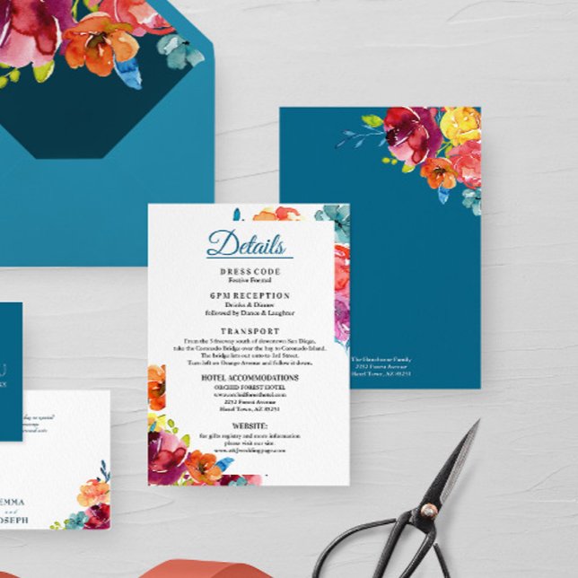 Bright Summer colourful Wedding Details Enclosure (Creator Uploaded)