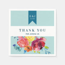 Bright Summer colourful Wedding Paper Napkin