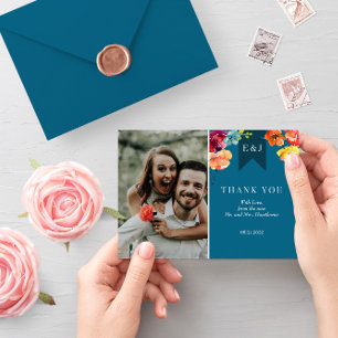 Bright Summer elegant  Wedding "Thank you" Card