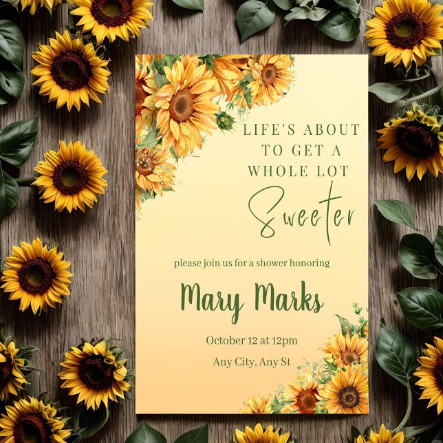 Bright Summer Fall Sunflower Invitation (Creator Uploaded)