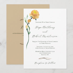Bright Summer Flowers Wedding Invitation