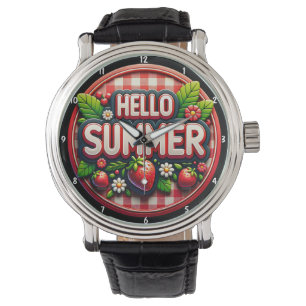 Bright Summer Fresh Strawberries Festive Seasonal  Watch