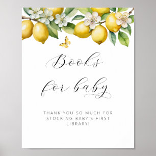 Bright Summer Lemon Baby Shower Books For Baby Poster