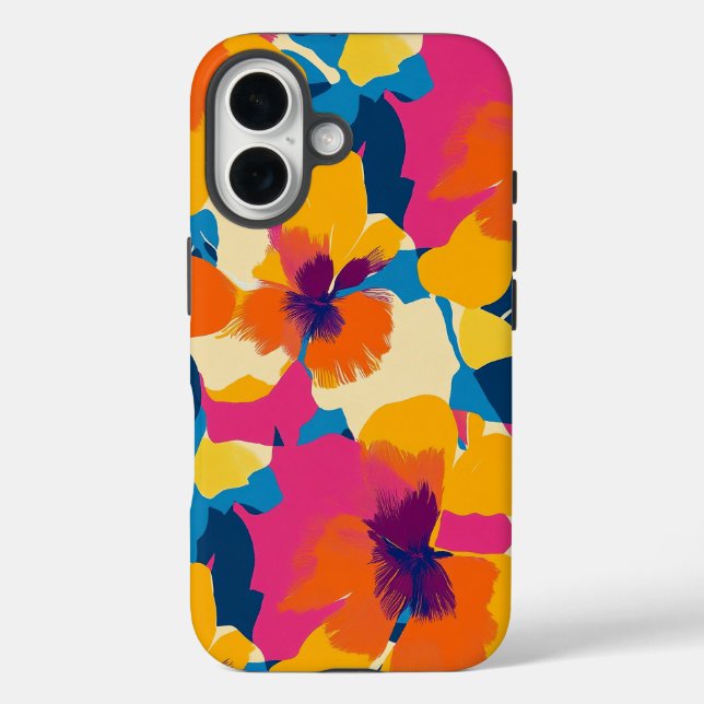 Bright Summer Modern Floral Pattern Case-Mate iPhone Case (Back)