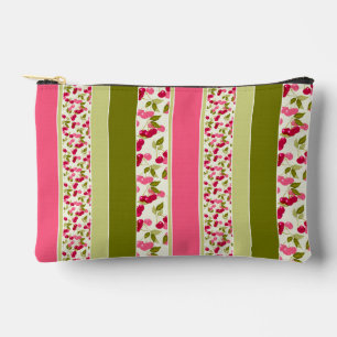 Bright summer pattern of stripes of multi-coloured accessory pouch