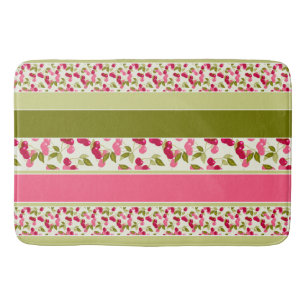 Bright summer pattern of stripes of multi-coloured bath mat