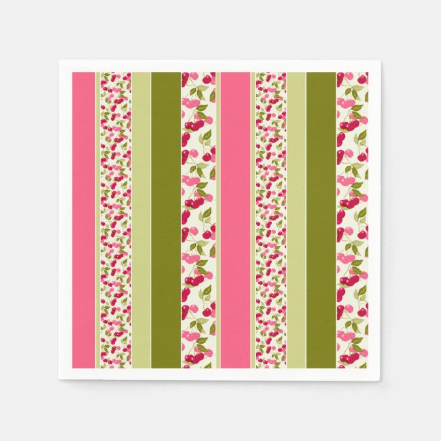 Bright summer pattern of stripes of multi-coloured napkin (Front)