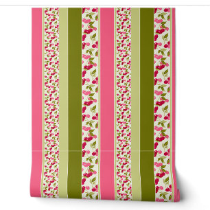 Bright summer pattern of stripes of multi-coloured wallpaper
